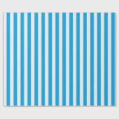 Cadeau Papier d'enveloppement rayé bleu et blanc Albatros (Plat)