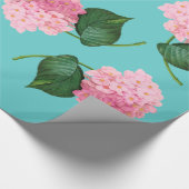 Cadeau Papier d'enveloppement Redoute Hydrangea rose (Coin)