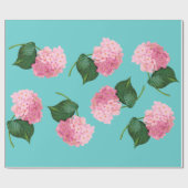 Cadeau Papier d'enveloppement Redoute Hydrangea rose (Plat)