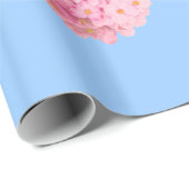 Cadeau Papier d'enveloppement Redoute Hydrangea rose (Coin rond)