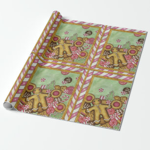 Cadeau Papier d'enveloppement rétro Cookies de Noël