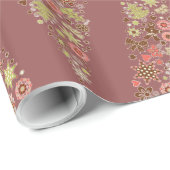 Cadeau Papier d'enveloppement rétro de l'arbre de Noël (Coin rond)