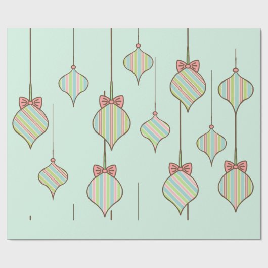 Cadeau Papier d'enveloppement rétro de Noël (Plat)