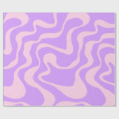 Cadeau Papier d'enveloppement rétro Motif violet (Plat)