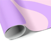 Cadeau Papier d'enveloppement rétro Motif violet (Coin rond)