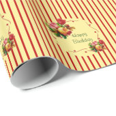 Cadeau Papier d'enveloppement rose (Coin rond)