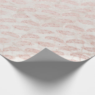Cadeau Papier d'enveloppement rose en marbre doré