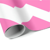 Cadeau Papier d'enveloppement rose et blanc extra-grand f (Coin rond)
