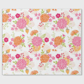 Cadeau Papier d'enveloppement rose et orange (Plat)