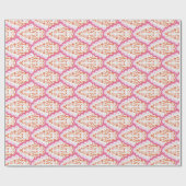 Cadeau Papier d'enveloppement rose et orange paisley (Plat)