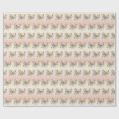 Cadeau Papier d'enveloppement rose fleuri Little Bird (Plat)