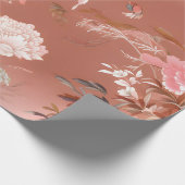 Cadeau Papier d'enveloppement rose Peony Chinoiserie (Coin)
