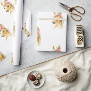 Cadeau Papier d'enveloppement rose pour fille