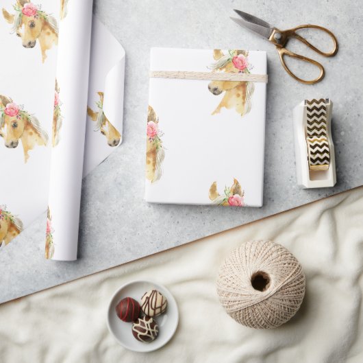 Cadeau Papier d'enveloppement rose pour fille (Artisanat)