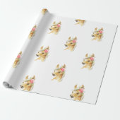 Cadeau Papier d'enveloppement rose pour fille (Déroulé)