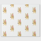 Cadeau Papier d'enveloppement rose pour fille (Plat)