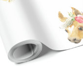 Cadeau Papier d'enveloppement rose pour fille (Coin rond)