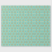 Cadeau Papier d'enveloppement rose Turquoise Hexagon (Plat)