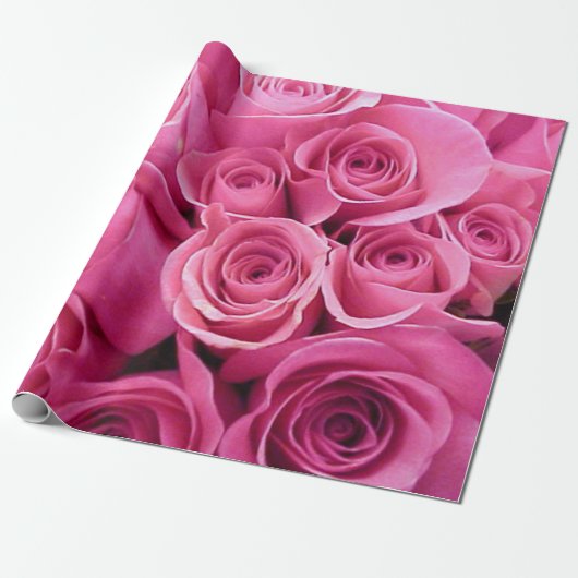 Cadeau Papier d'enveloppement rose vif (Déroulé)