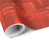 Cadeau Papier d'enveloppement rouge amour (Coin rond)