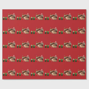 Cadeau Papier d'enveloppement rouge de l'Hustle du Père N