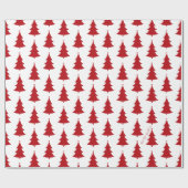 Cadeau Papier d'enveloppement rouge et blanc de l'arbre d (Plat)