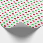 Cadeau Papier d'enveloppement rouge et étoile verte de No (Coin)