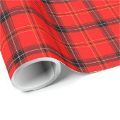 Cadeau Papier d'enveloppement rouge et noir (Coin rond)