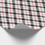 Cadeau Papier d'enveloppement rouge noir et blanc plaqué (Coin)