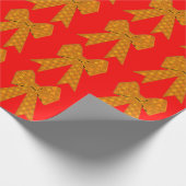 Cadeau Papier d'enveloppement rouge or Bow (Coin)