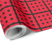 Cadeau Papier d'enveloppement rouge unique (Coin rond)
