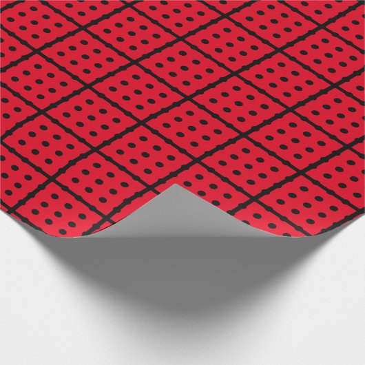 Cadeau Papier d'enveloppement rouge unique (Coin)