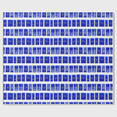 Cadeau Papier d'enveloppement Royal Blue Christmas (Plat)