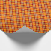 Cadeau Papier d'enveloppement rustique Tartan d'automne (Coin)