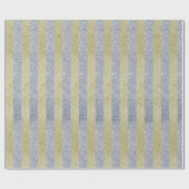 Cadeau Papier d'enveloppement Silver et Gold Stripes (Plat)
