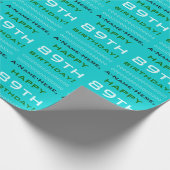 Cadeau Papier d'enveloppement simple 89e anniversaire (Coin)