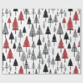 Cadeau Papier d'enveloppement simple de l'arbre de Noël (Plat)