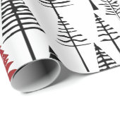 Cadeau Papier d'enveloppement simple de l'arbre de Noël (Coin rond)