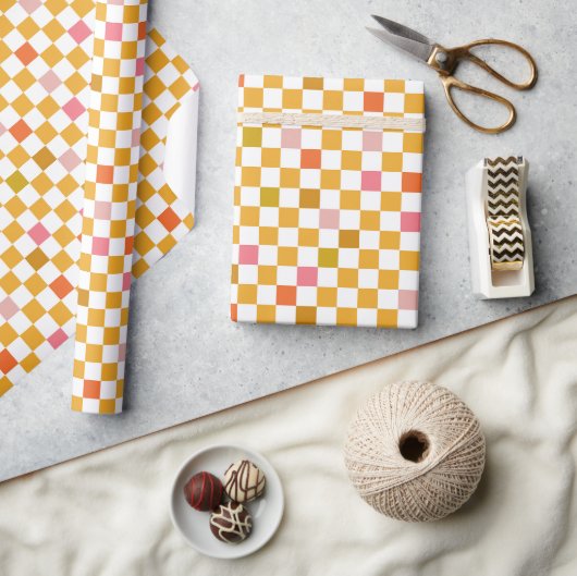 Cadeau Papier d'enveloppement simple et moderne Jaune À d (Artisanat)