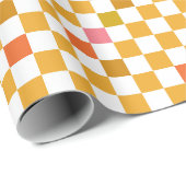 Cadeau Papier d'enveloppement simple et moderne Jaune À d (Coin rond)