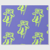 Cadeau Papier d'enveloppement Spaceman (Plat)
