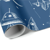 Cadeau Papier d'enveloppement spatial (Coin rond)