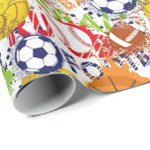 Cadeau Papier d'enveloppement sportif (Coin rond)