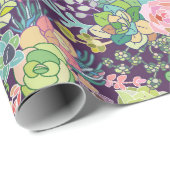 Cadeau Papier d'enveloppement succulent pour le jardinage (Coin rond)