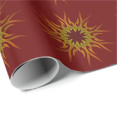 Cadeau Papier d'enveloppement Sunburst Sun Rays (Coin rond)