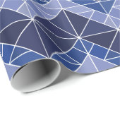 Cadeau Papier d'enveloppement Tangram Indigo (Coin rond)