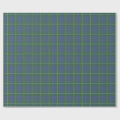 Cadeau Papier d'enveloppement Tartan Clan vert Hamilton (Plat)