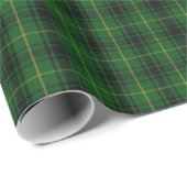 Cadeau Papier d'enveloppement traditionnel vert MacArthur (Coin rond)