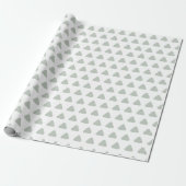 Cadeau Papier d'enveloppement triangle pour bébé vert Sag (Déroulé)