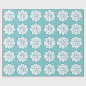 Cadeau Papier d'enveloppement Tropical Turquoise (Plat)